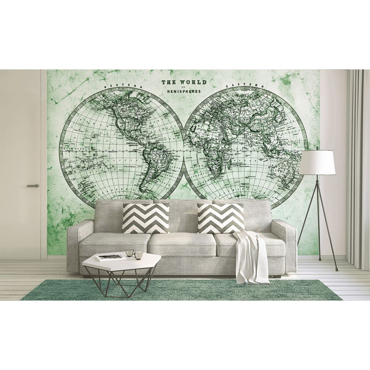 Livingwalls Fototapete Designwalls Hemispheres Weltkarte - WA296350