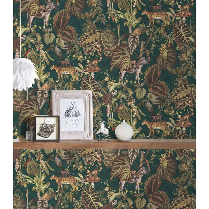 Michalsky Living Dschungeltapete Change is good Vliestapete Jungle Joy tropisch grün, braun, beige - WA328317