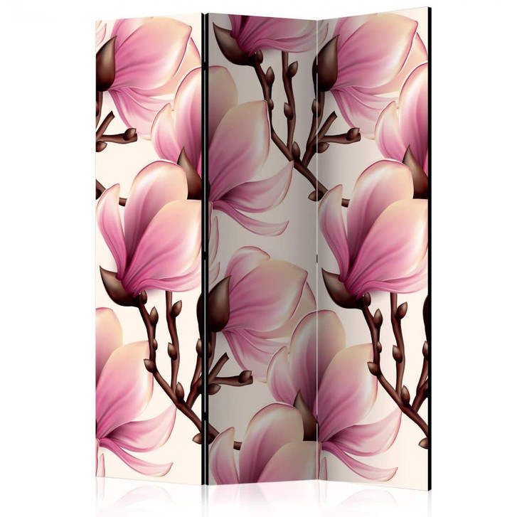 Paravent, Raumteiler freistehend, Trennwand - Magnolien in Blüte - WA455391