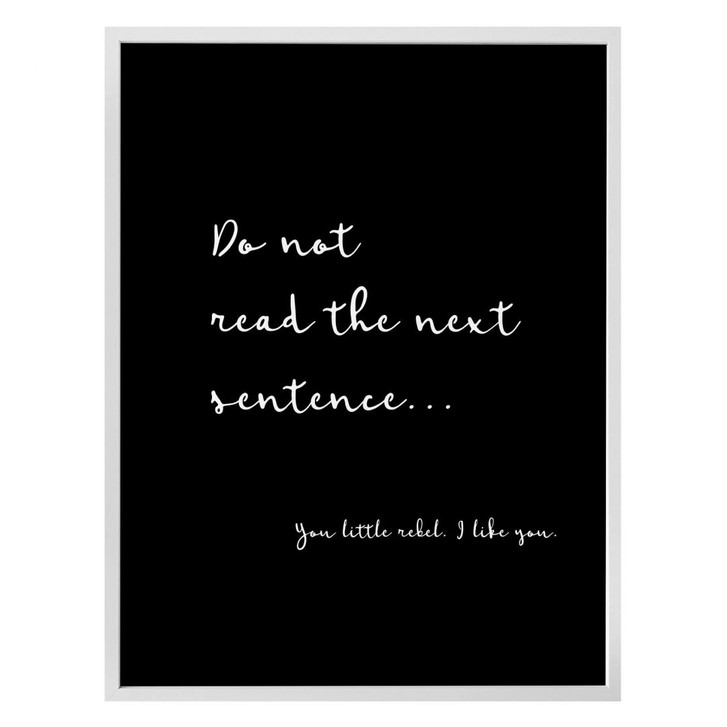 Poster Do not read the next sentence - WA247126