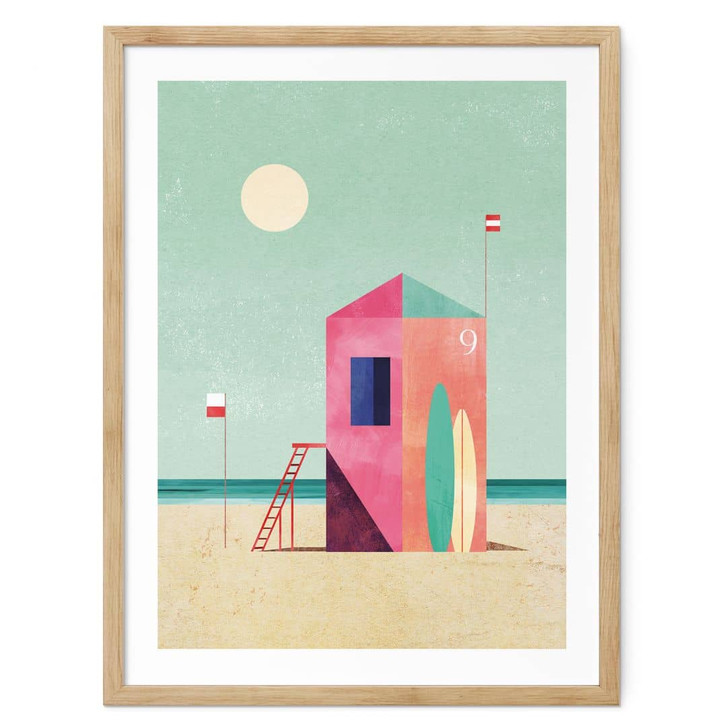 Poster Rettungshäuschen am Strand - Rivers - WA428160