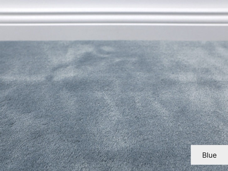 Samantha Velours Teppichboden Meterware Wunschmass in Blue - TS497771