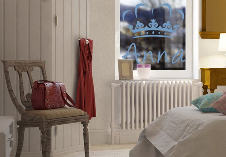 Glasdekor Wunschtext Königskrone - CG10510