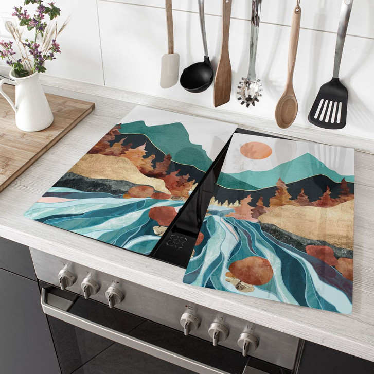 Herdabdeckplatte Berg Land Fluss - SpaceFrog Designs - WA425920