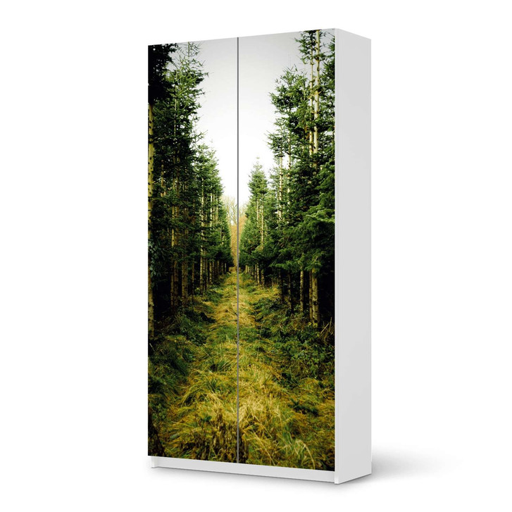 Klebefolie IKEA Pax Schrank 201cm Höhe - 2 Türen - Green Alley - CR109952