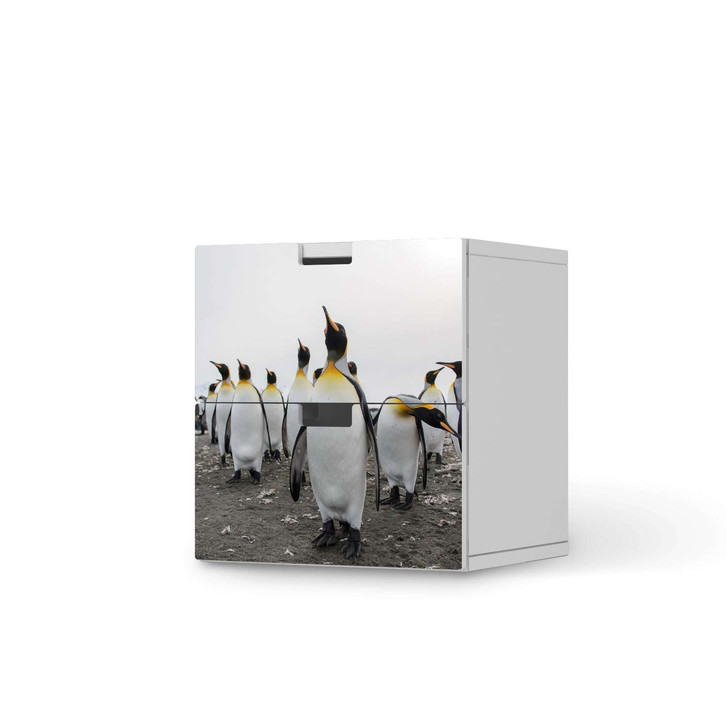 Klebefolie IKEA Stuva / Malad Kommode - 2 Schubladen - Penguin Family - CR110359