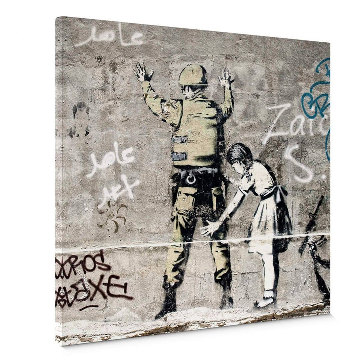 Leinwandbild Banksy - Das Mädchen und der Soldat - WA357926