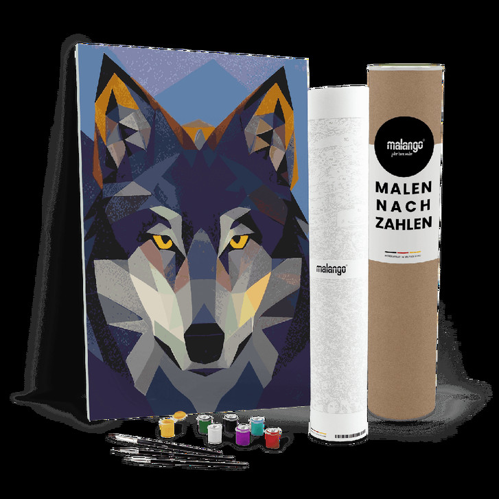 Malen nach Zahlen Leinwandbild - Wolf Wodan - WA447748