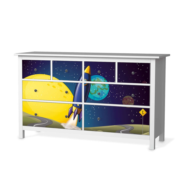 Möbelfolie IKEA Hemnes Kommode 8 Schubladen - Space Rocket - CR114895