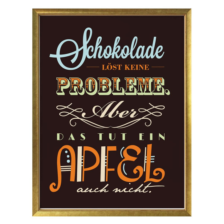 Poster Schokolade löst keine Probleme - WA248979