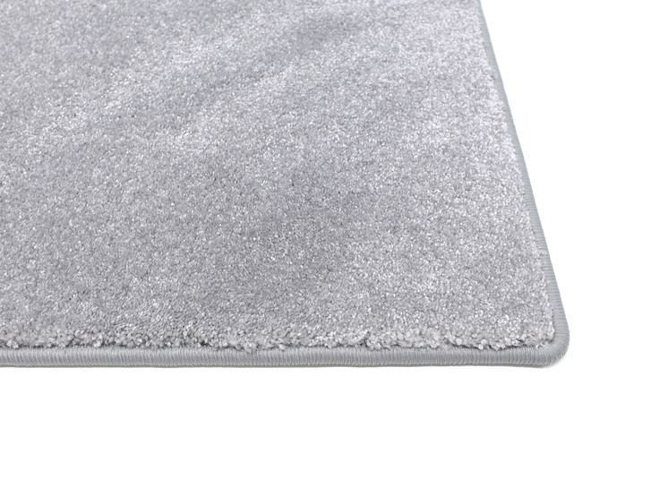 Valetta Hochflor Kettelteppich Wunschmass in Silber - TS495330