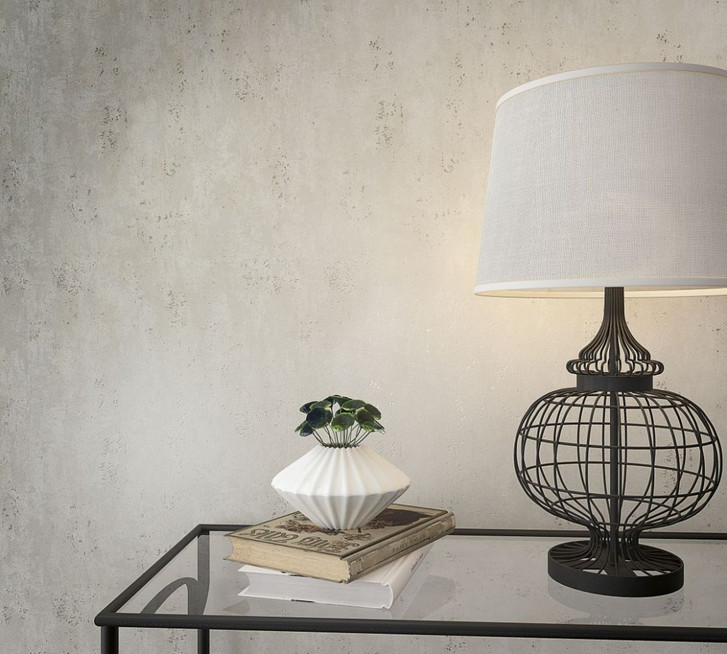 Vliestapete mit leichtem metallic Effekt als Uni Grau Struktur - WA450193