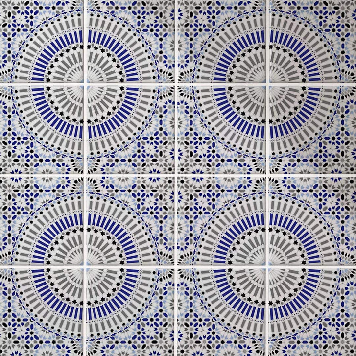 Fliesenaufkleber Orientalische Kacheln blau - 12er Set - WA420389