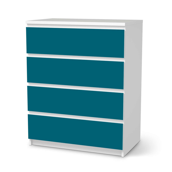 Folie IKEA Malm Kommode 4 Schubladen - Türkisgrün Dark - CR105711