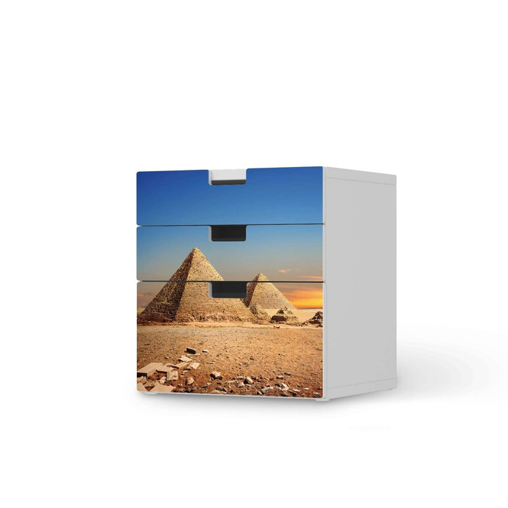 Folie IKEA Stuva / Malad Kommode - 3 Schubladen - Pyramids - CR106062