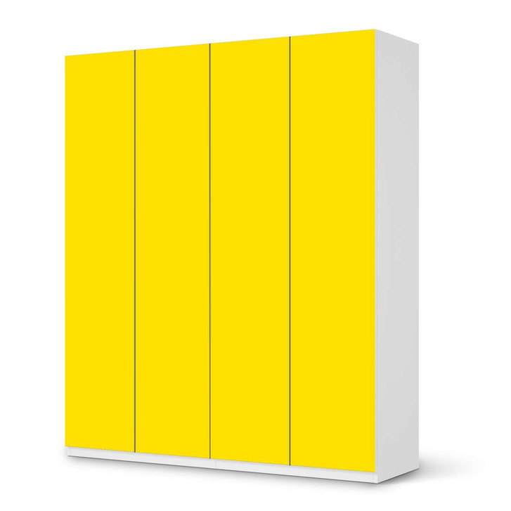 Möbelfolie IKEA Pax Schrank 236cm Höhe - 4 Türen - Gelb Dark - CR116884