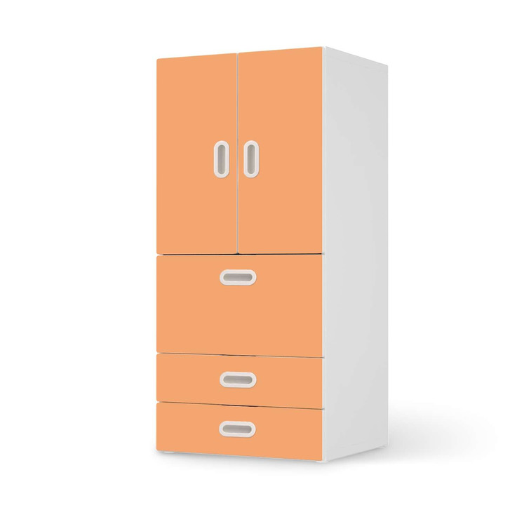 Möbelfolie IKEA Stuva / Fritids - 3 Schubladen und 2 kleinen Türen - Orange Light - CR117603