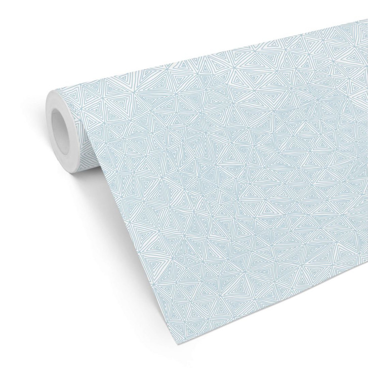 Mustertapete - abstrakte Dreiecke - blau - WA236593