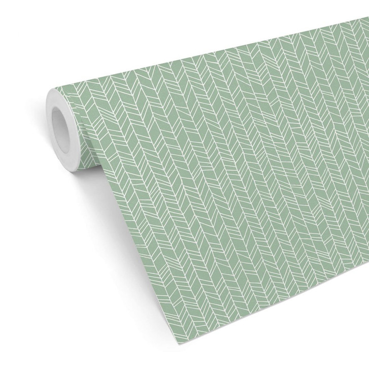 Mustertapete - abstrakte Linien - grün - WA236659