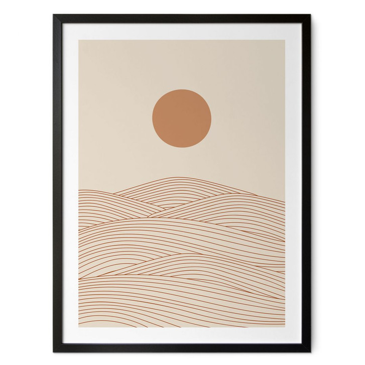 Poster Sonnenaufgang über der abstrakten Wüste - Playell - WA433164