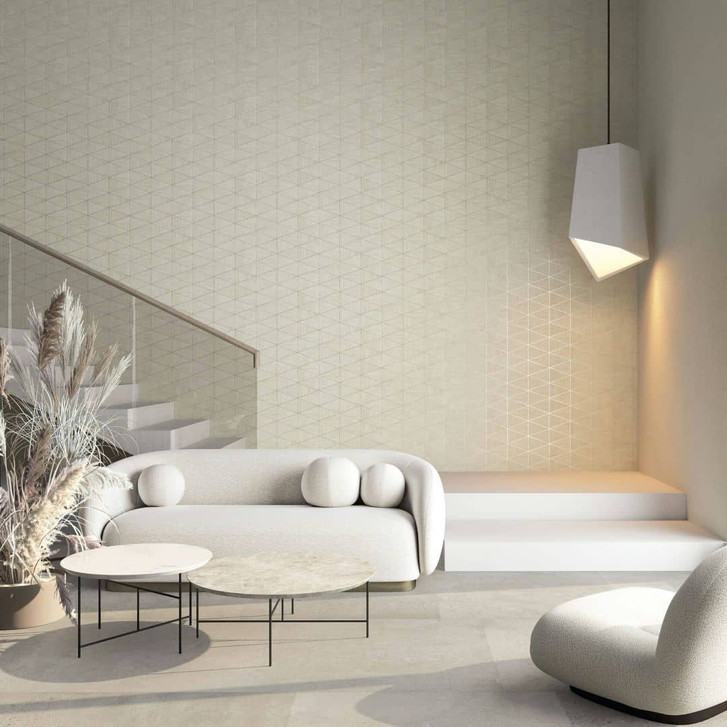Vliestapete mit geometrischem Muster, Dreiecken beige Grafisch - WA450378