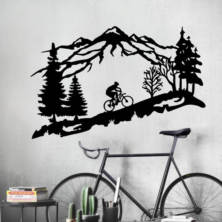 Wandtattoo Mountainbike in den Bergen - WA391731