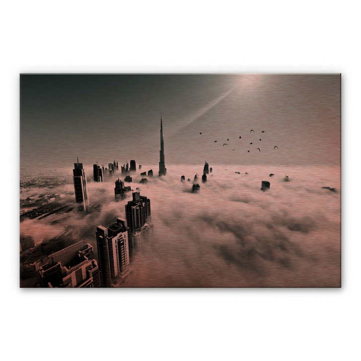 Alu-Dibond Bild mit Kupfereffekt Naufal - Wolkenstadt - WA231082