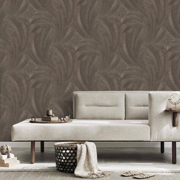 Blättermotivtapete Elysium braun - WA481669