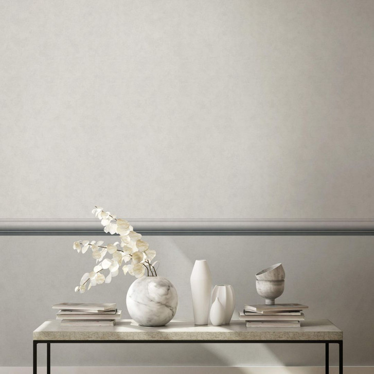 Bordüre in Beige mit Streifen für Wohnzimmer, Schlafzimmer 5.00 x 0.088 m - WA448705