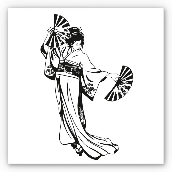 Hartschaumbild Geisha-Fächertanz - WA232837