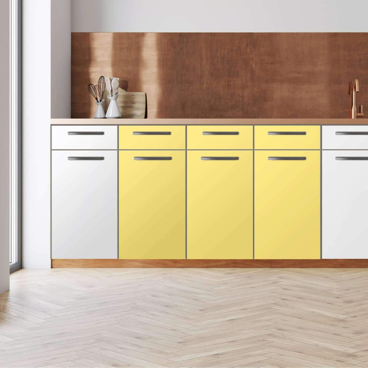 Küchenfolie - Unterschrank 120cm Breite - Gelb Light - CR112245