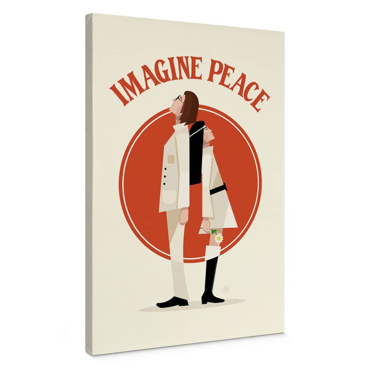 Leinwandbild Imagine Peace - Zwei für Frieden und Hoffnung - Retrodrome - WA435703
