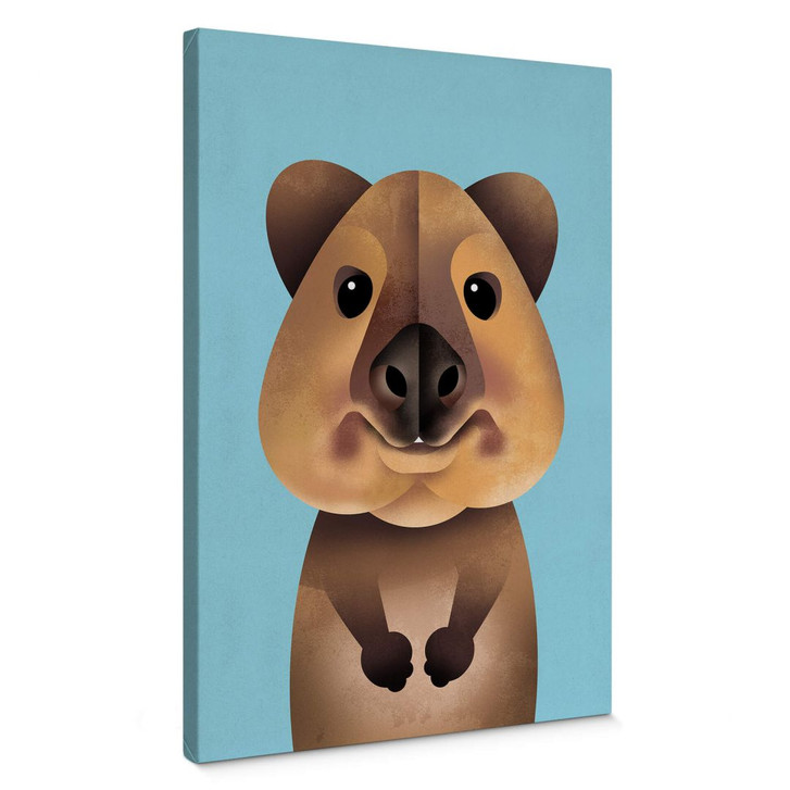 Leinwandbild Quokka - Tiermotiv für Kinder - Braun - WA404000