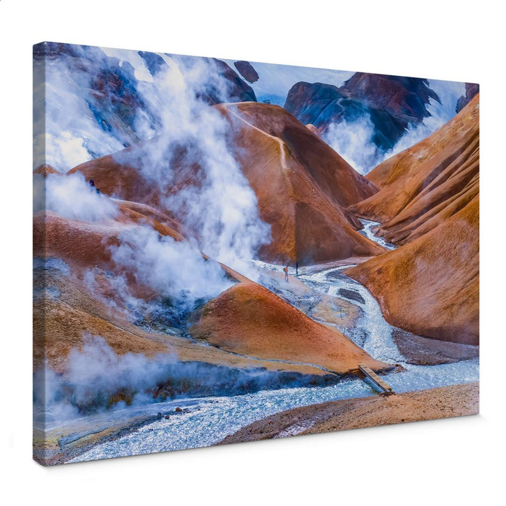 Leinwandbild Vulkanisches Bergland Islands - WA376866