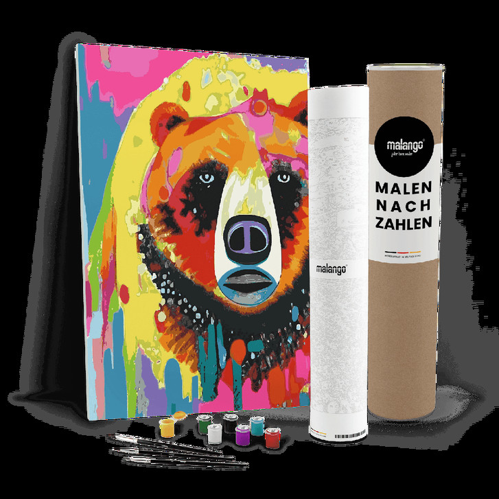 Malen nach Zahlen Leinwandbild - Bär Babsi - WA447082