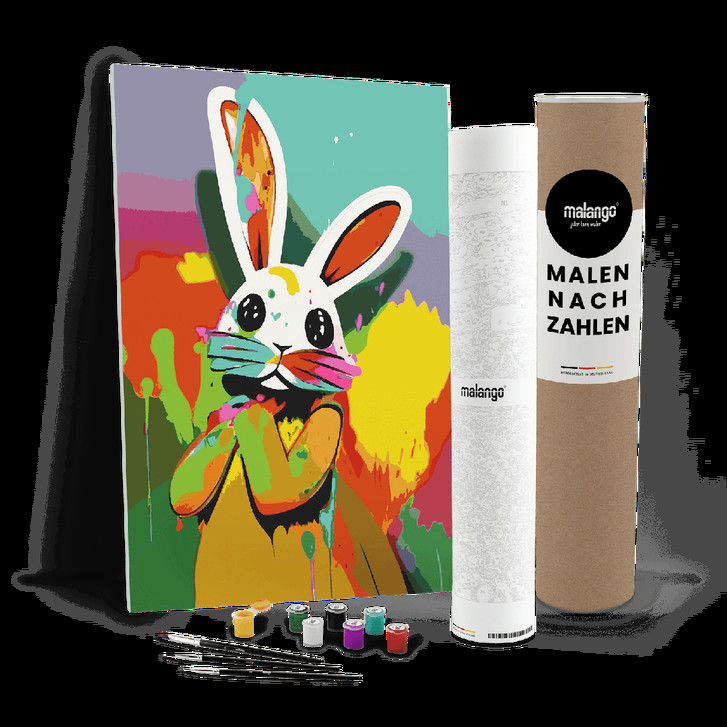 Malen nach Zahlen Leinwandbild - Hase Hannibal - WA447408