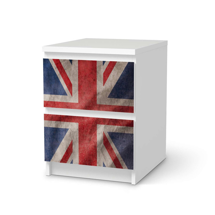 Möbelfolie IKEA Malm Kommode 2 Schubladen - Union Jack - CR116257