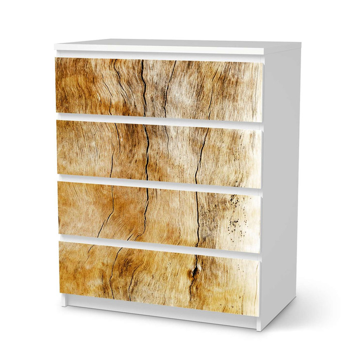 Folie IKEA Malm Kommode 4 Schubladen - Unterholz - CR105717