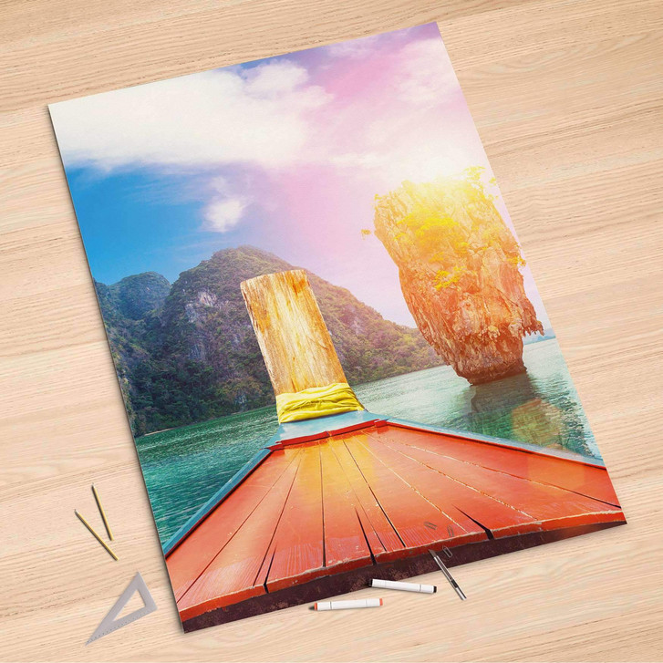 Folienbogen (100x150cm) - Blue Water Lagoon - CR106128