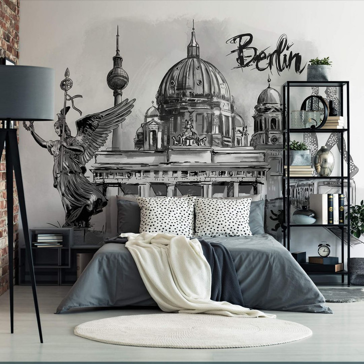 Fototapete Berlin - schwarz-weiss - Love your City - WA345169