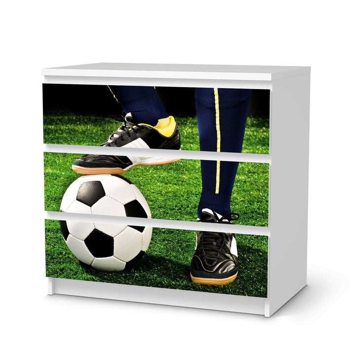 Klebefolie IKEA Malm Kommode 3 Schubladen - Fussballstar - CR109792