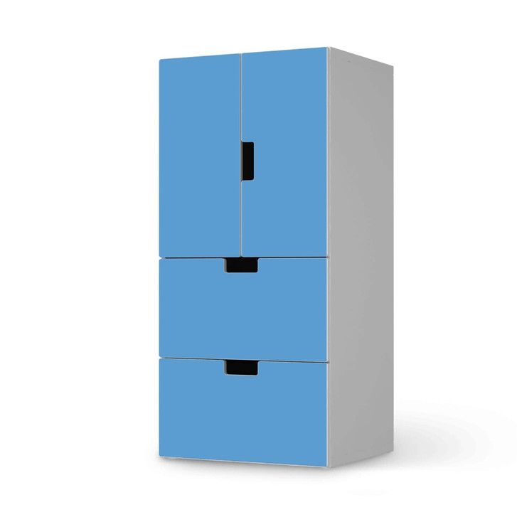 Möbelfolie IKEA Stuva / Malad - 2 Schubladen und 2 kleine Türen - Blau Light - CR117043