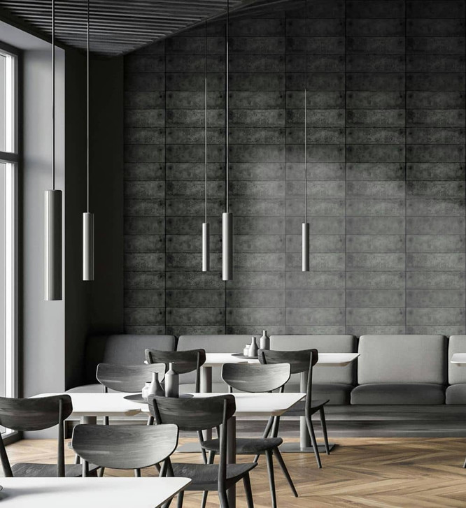 Vliestapete Anthrazit Betonoptik für Wohnzimmer Schlafzimmer Büro marburg Tapete - WA508153