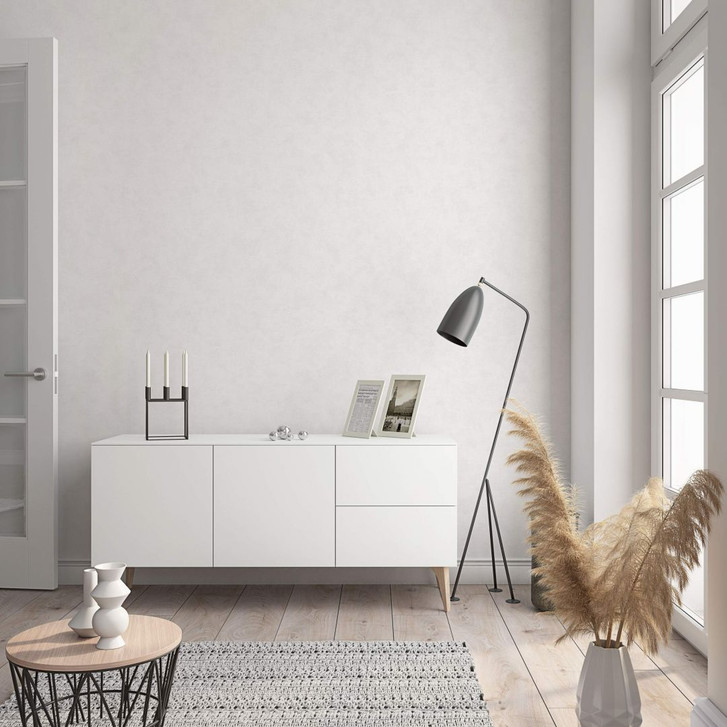 Vliestapete mit moderner einfarbiger Optik und Struktur in weiss, grau Uni - WA444645