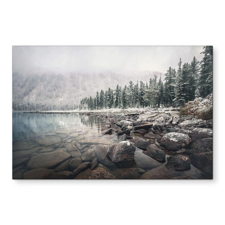 Wandbild Winterwald am See - Rostovskiy - Alu-Dibond - WA491373