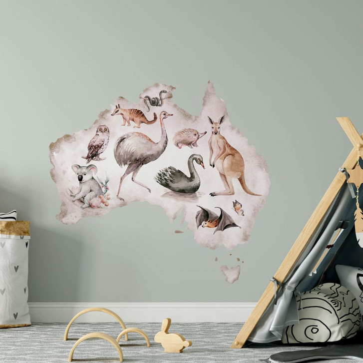 Wandtattoo Kvilis - Kontinent Australien und seine Tiere - WA312625