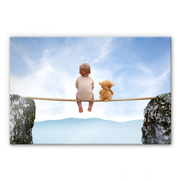 Acrylglasbild Mit Teddy in den Bergen - WA109874