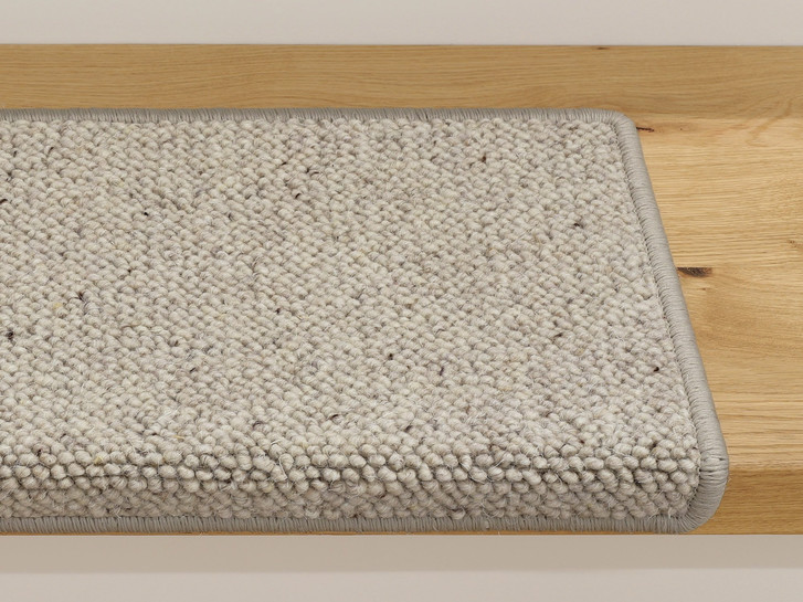 Khartum Wollstufenmatte Stufenmatte Rechteckig Wunschmass in Hellgrau - TS413651