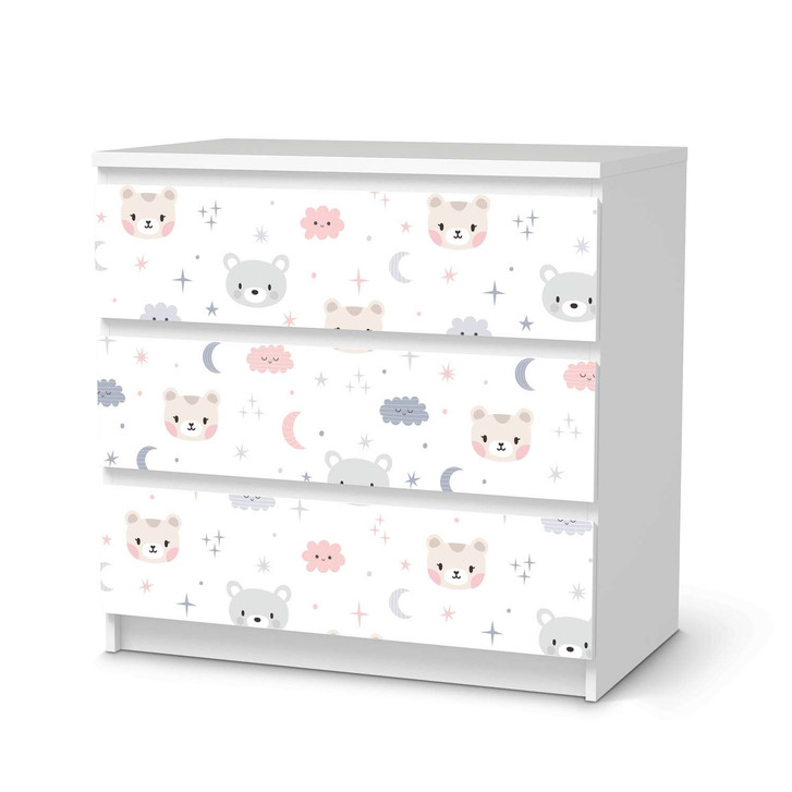 Klebefolie IKEA Malm Kommode 3 Schubladen - Sweet Dreams - CR109881
