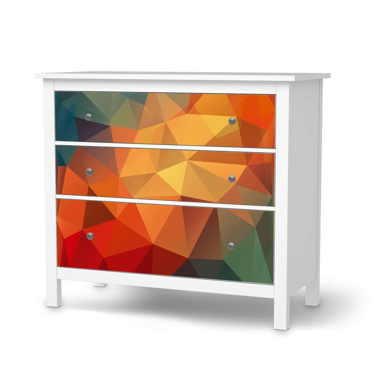 Möbelfolie IKEA Hemnes Kommode 3 Schubladen - Polygon - CR114772